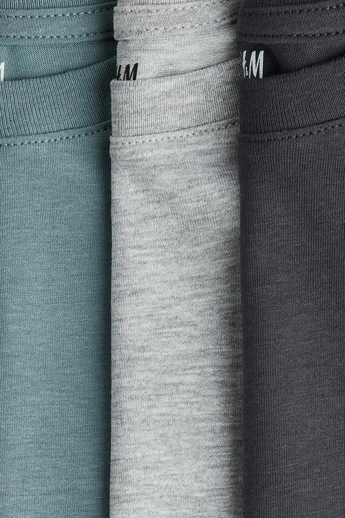 3-pack t-shirts -  turquoise/grey marl 