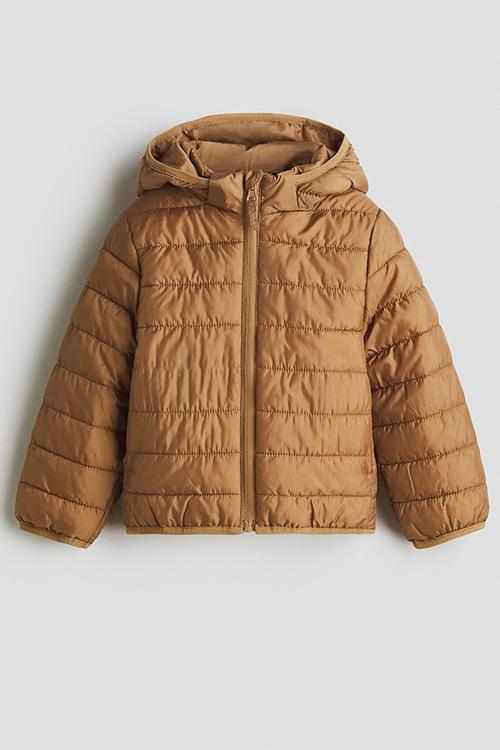 Water-repellent puffer jacket - light brown