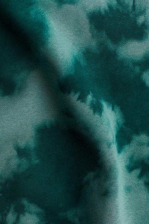 Hoodie - green tie-dye