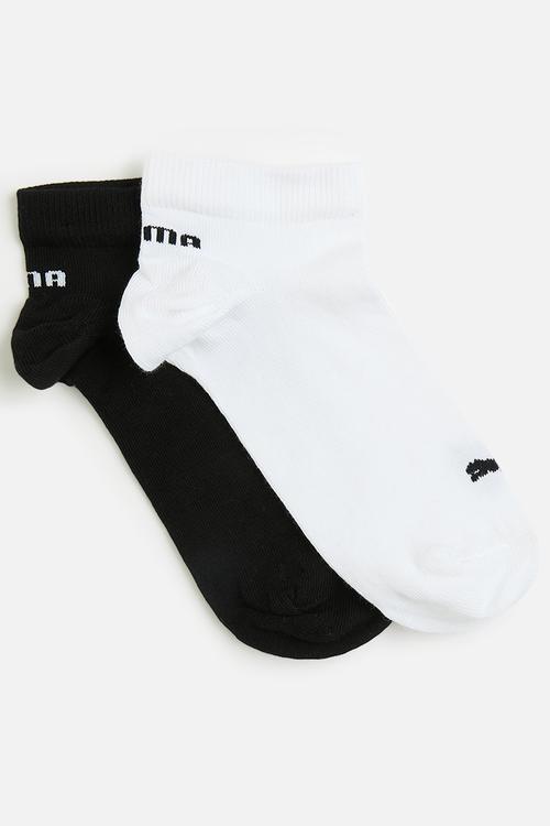 Ladies 2pk running socks - black/white
