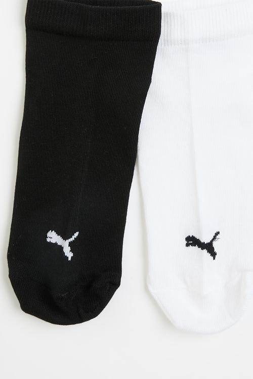Ladies 2pk running socks - black/white