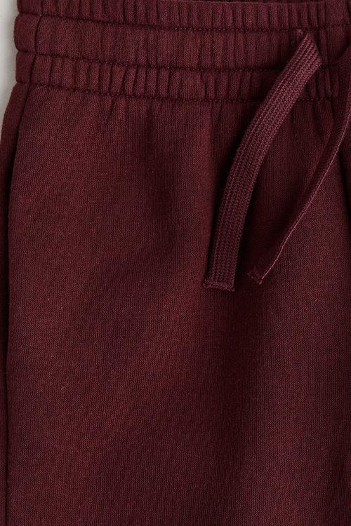 Brushed-inside joggers - dark red