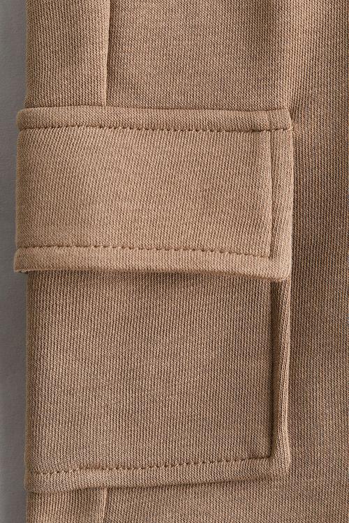 Sweatshirt cargo shorts - light brown