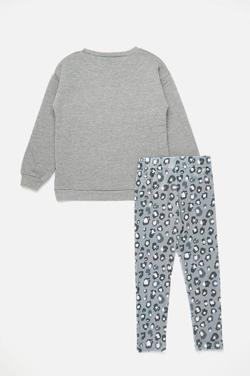 Sweater and legging set - dark grey/multi