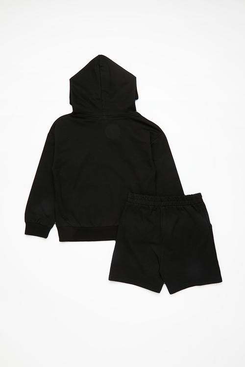 Hoodie & shorts set - black
