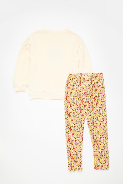 Sweatshirt and legging set - white/multi