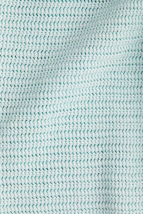 Flared cotton-knit leggings - turquoise