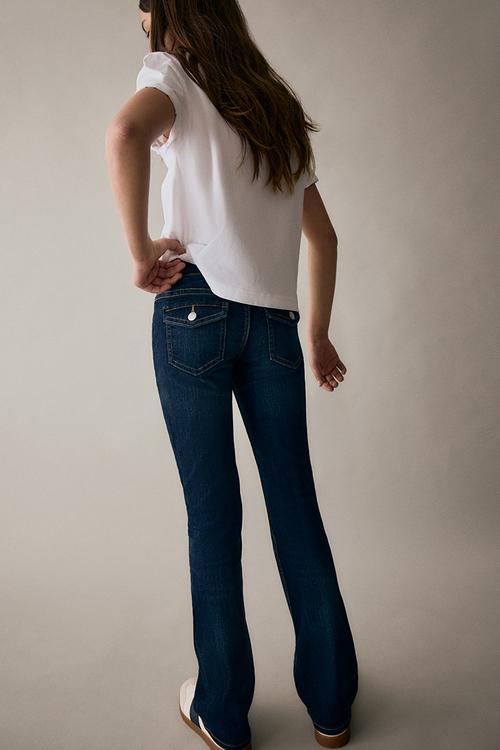 Bootcut leg low jeans - dark denim blue