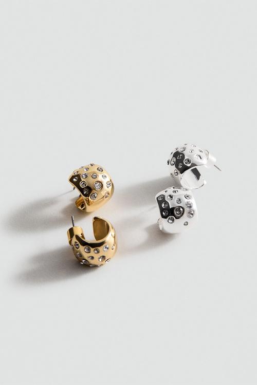 Nadia earrings - gold & silver