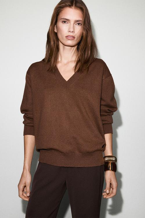 Sweater festo - medium brown