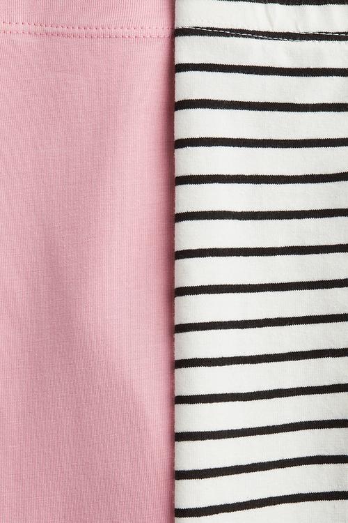 2-pack leggings - pink/striped 