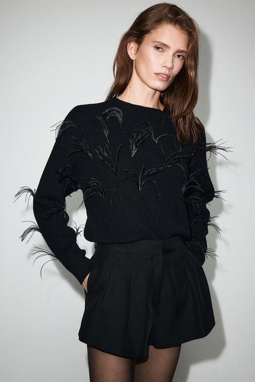 Sweater plume - black