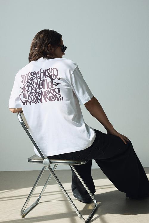 Loose fit printed T-shirt - white destined beyond 