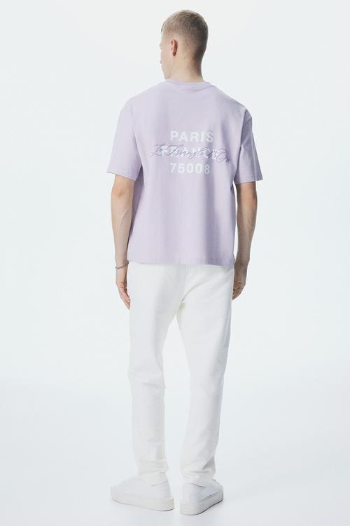 Loose fit printed T-shirt - pink le triangle d'or