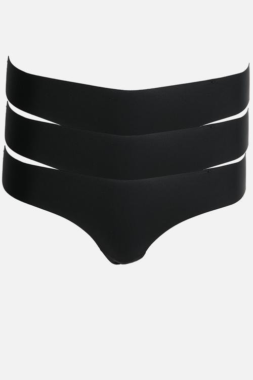 The Invisible G String Brief 3 Pack - Black/Black/Taylor Leopard