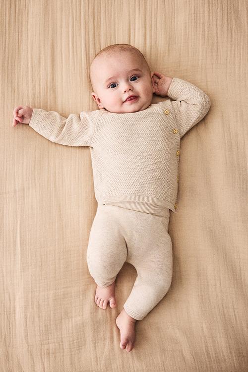 2-piece cotton set -  light beige