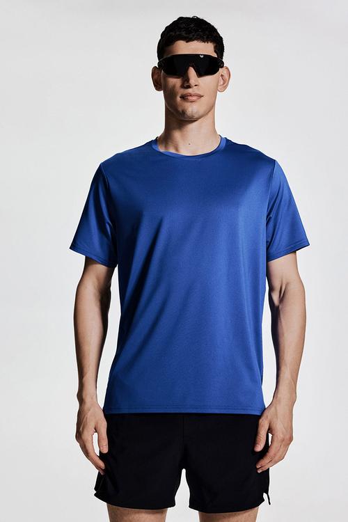 Regular fit sports top with drymove™ - blue