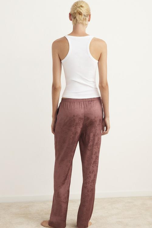 Pyjama trouser quars- brown