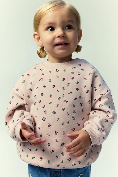 Printed sweatshirt - light pink/floral 