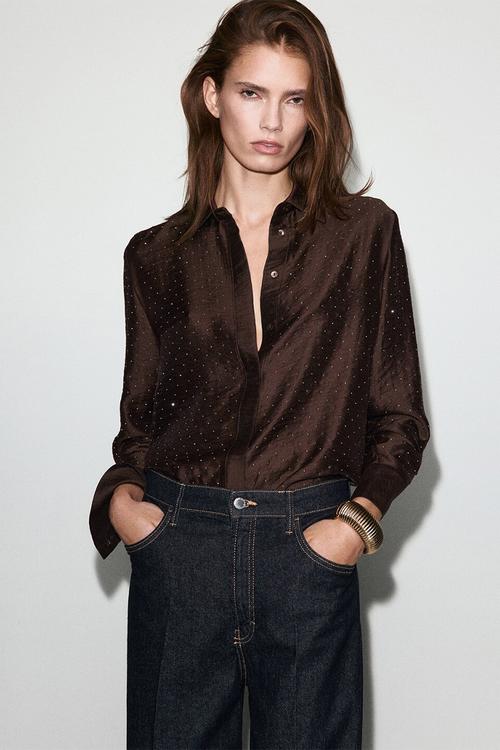 Shirt romp - brown