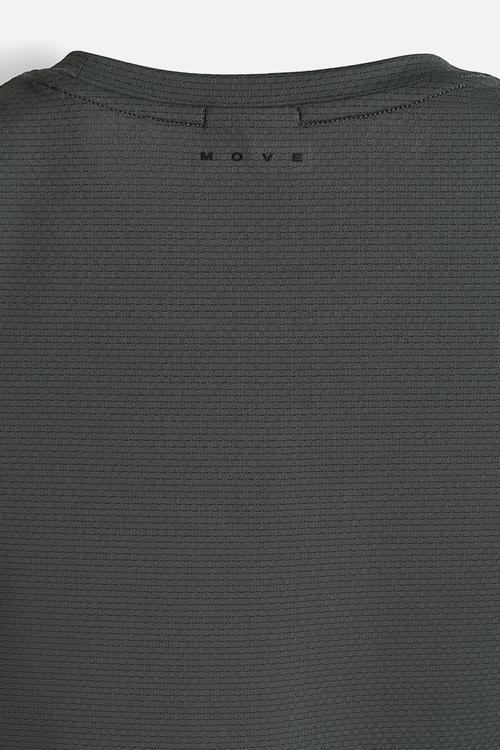 Muscle fit sports top with drymove™ - dark khaki green