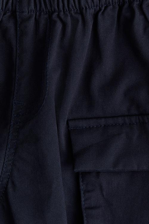 Cotton cargo trousers - navy blue 