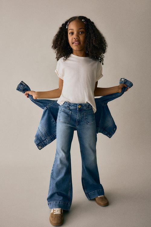 Flared leg jeans - denim blue