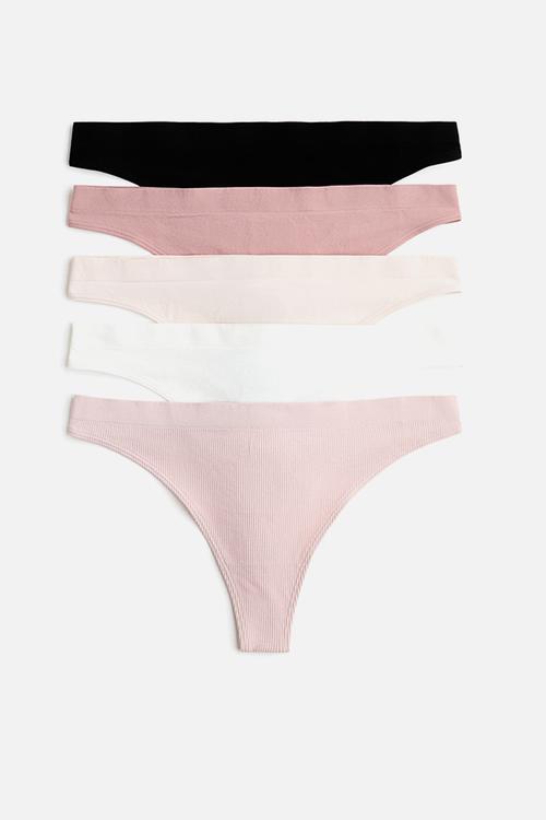 5-Pack seamless thong briefs - multi