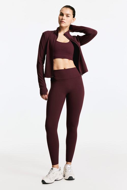 Zip-through sports jacket with softmove™ - light burgundy