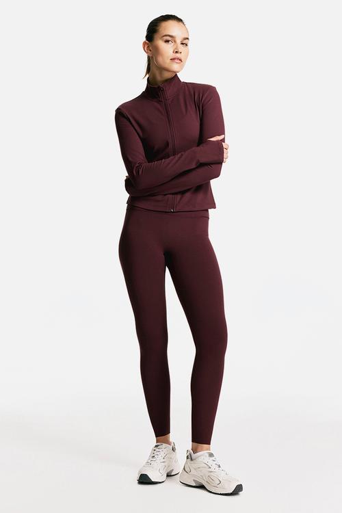 Sports leggings with softmove™ - light burgundy