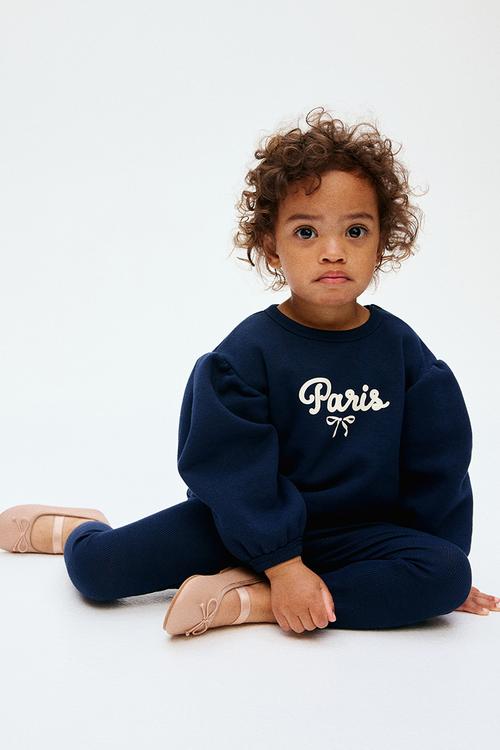2-piece printed set - blue