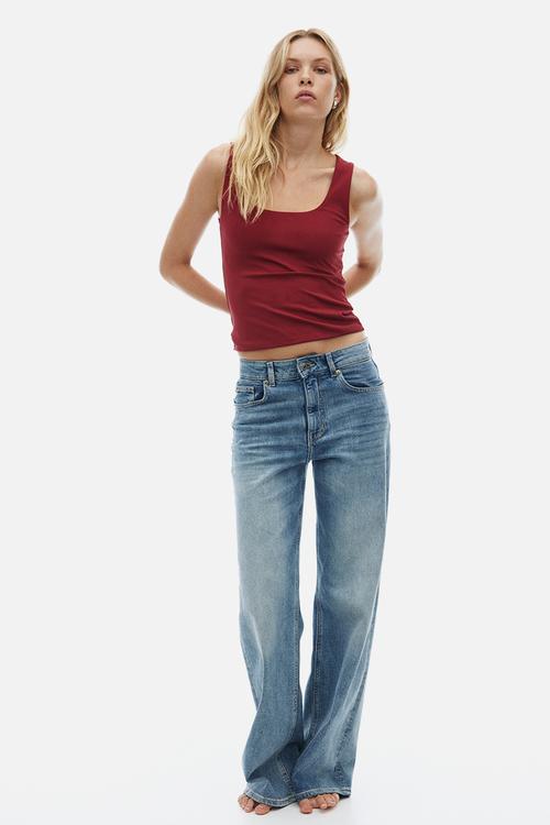 Microfibre vest top - dark red