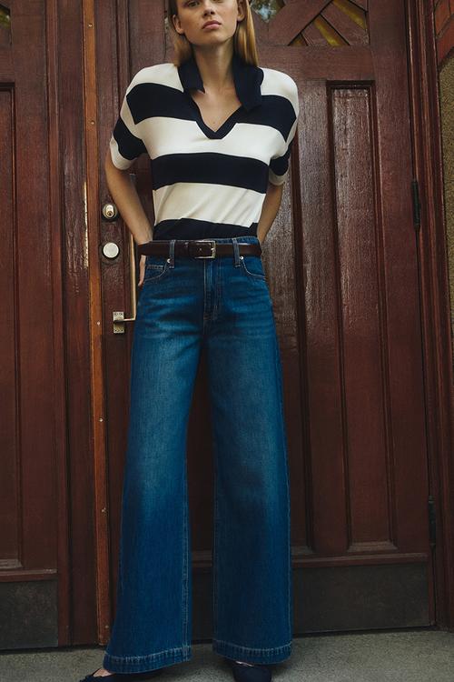 Wide high jeans - denim blue