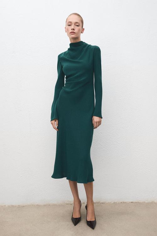 Dress caro - medium green