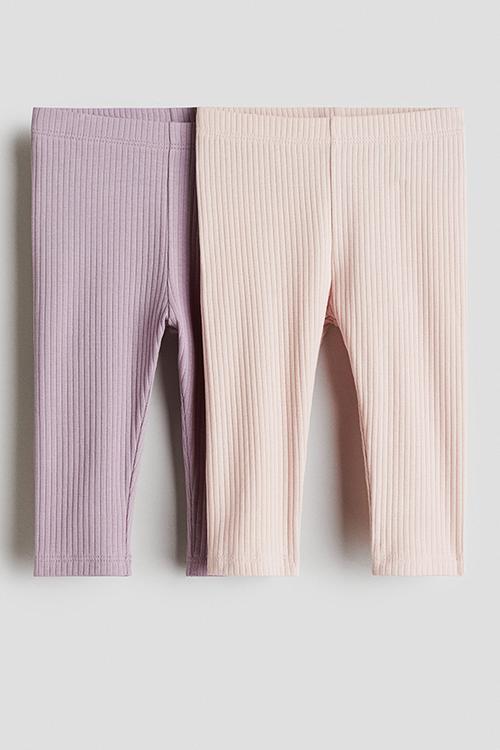2-Pack leggings - light purple & light pink