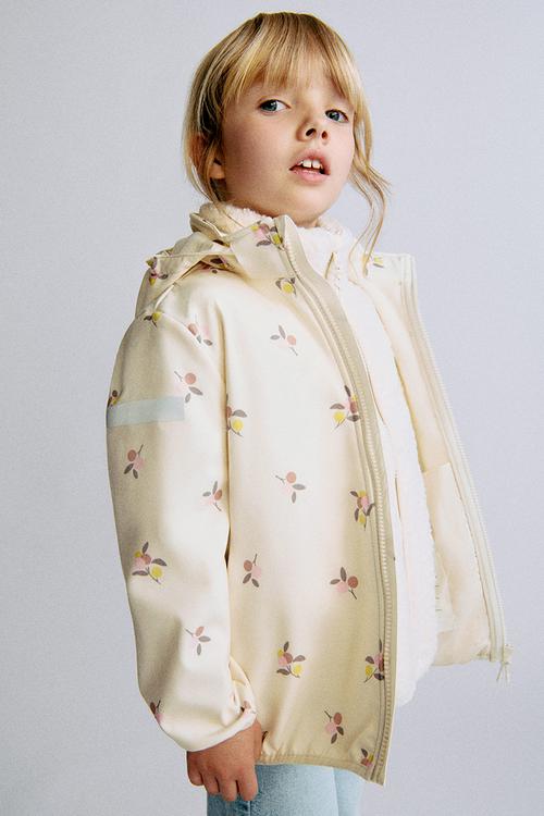 Water-resistant softshell jacket - cream berries