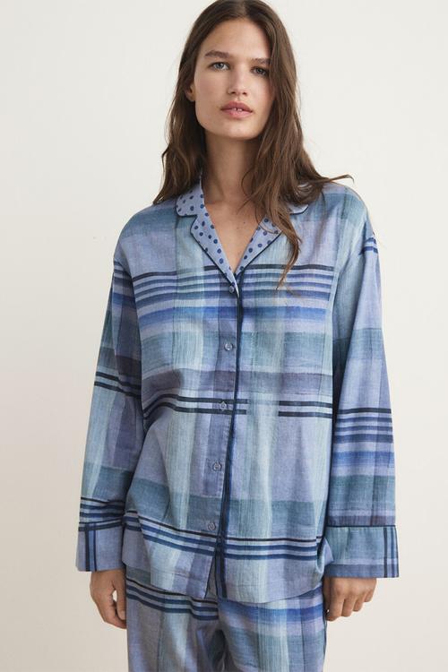 Pyjama shirt chessy- blue