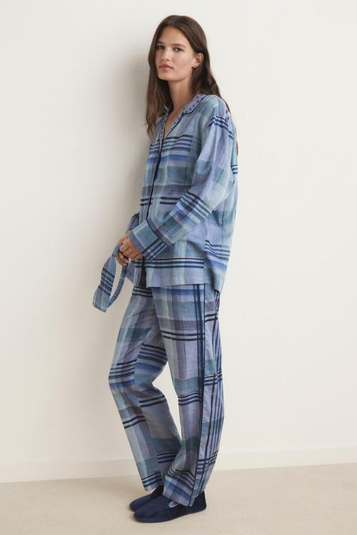 Pyjama shirt chessy- blue