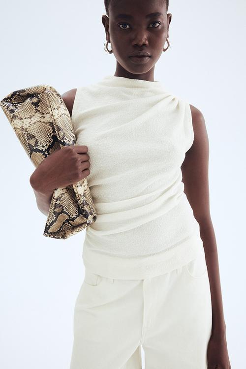 Draped top - white