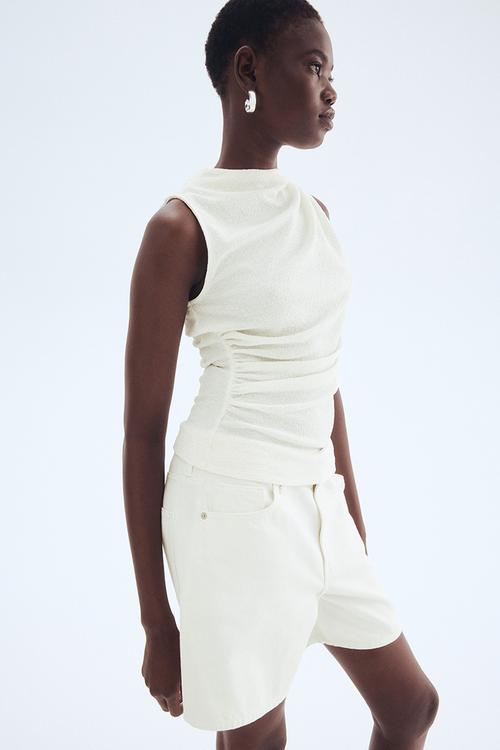 Draped top - white