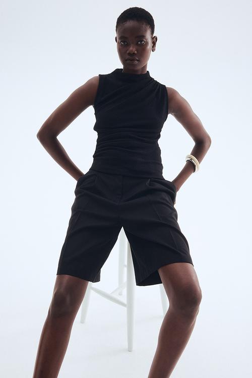 Draped top - black