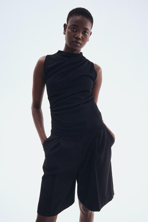 Draped top - black
