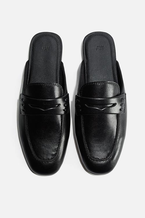 Loafer mules - black