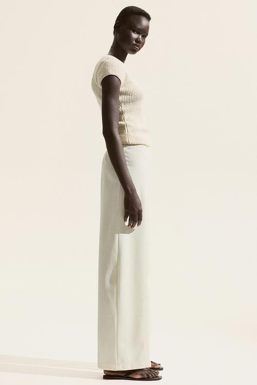 Wide trousers - cream