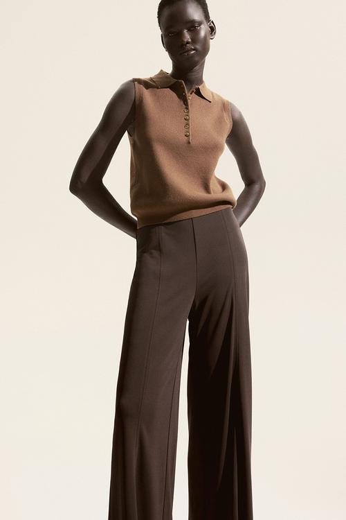 Wide trousers - dark brown