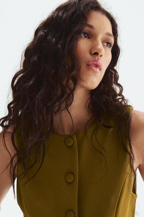 Ponte di roma waistcoat -  olive green 