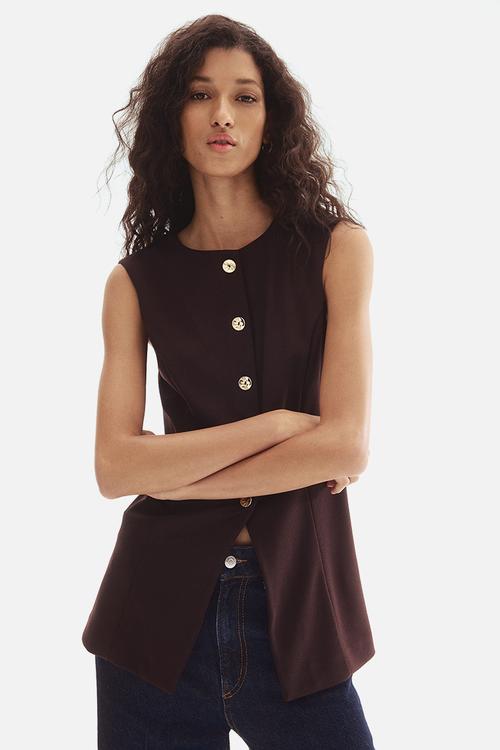 Ponte di roma waistcoat - dark brown