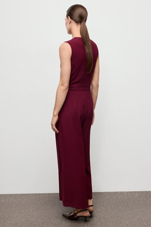 Jumpsuit terry - dark red