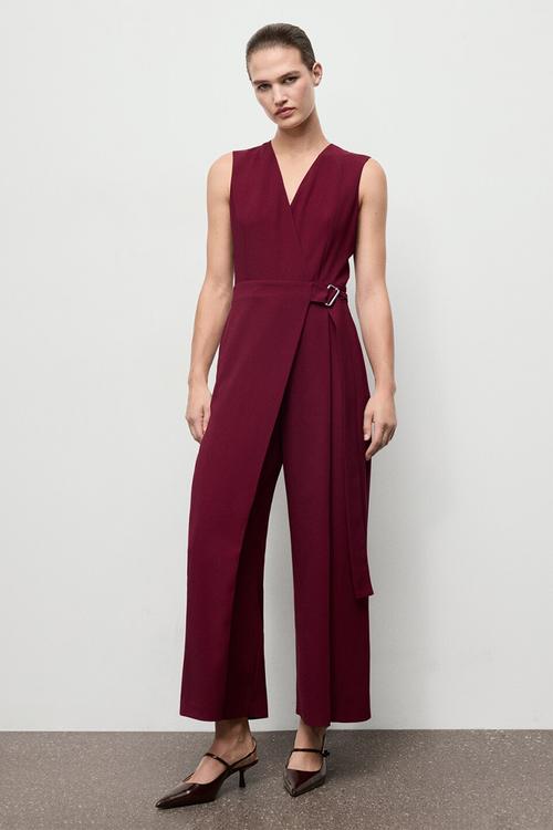 Jumpsuit terry - dark red