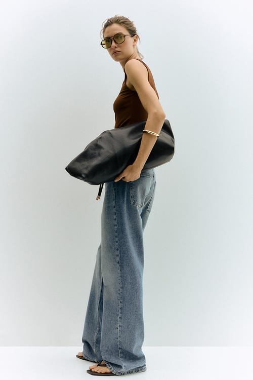 Stand-collar vest top - brown